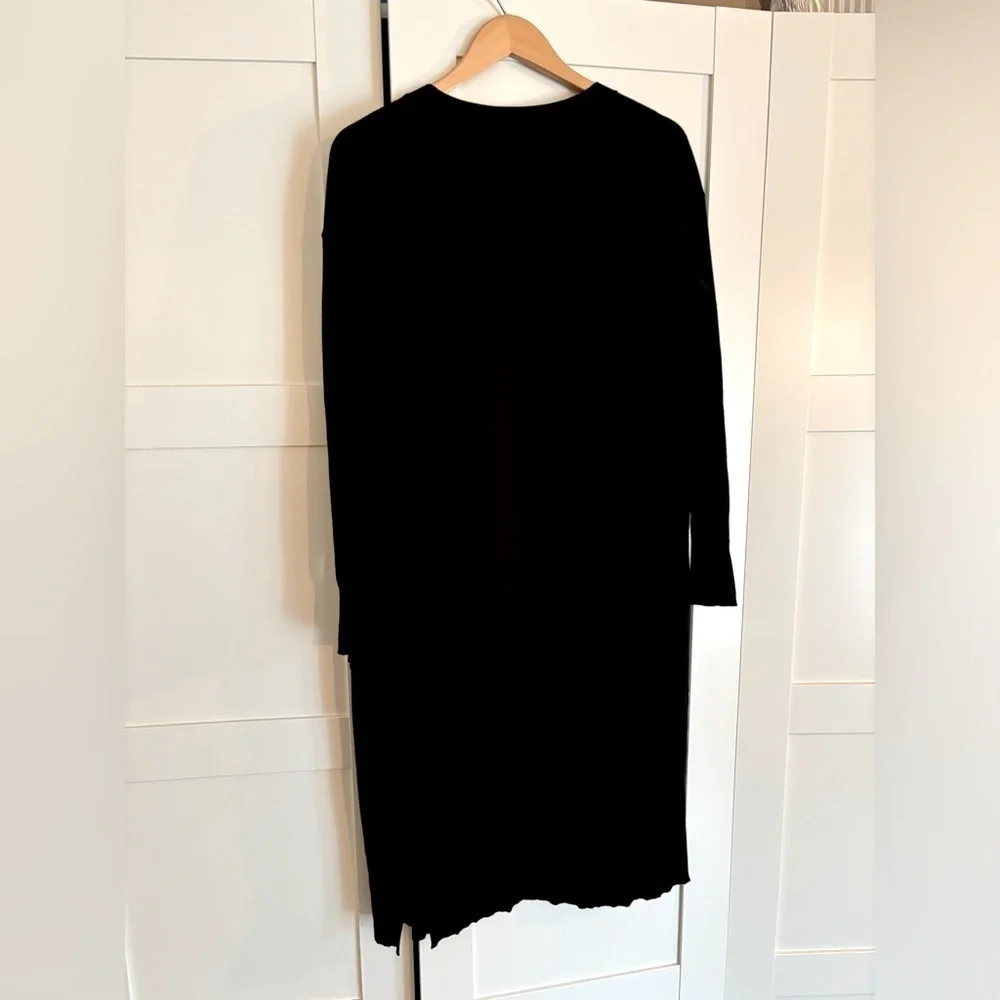 Nordstrom Signature Cotton and Cashmere Long Black Cardigan size XS